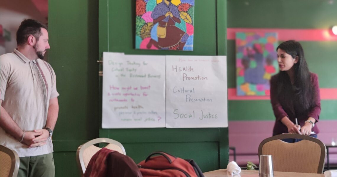 Two Presenters Facilitate A Discussion On The Ways Restaurants Can Impact Community Through Intentional Engagement .
